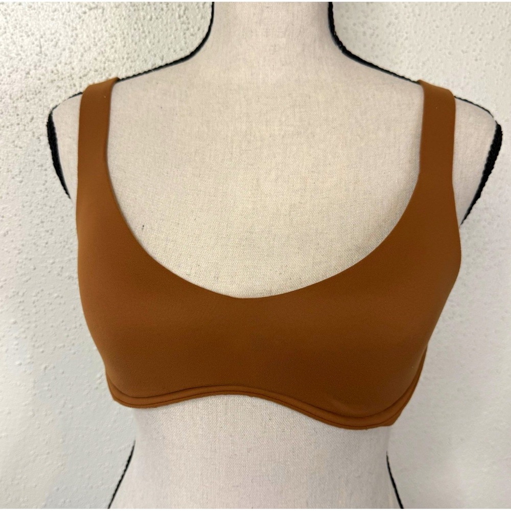 Aerie SMOOTHEZ Scoop Bra Wireless Seamless Stretch Brown 34B
